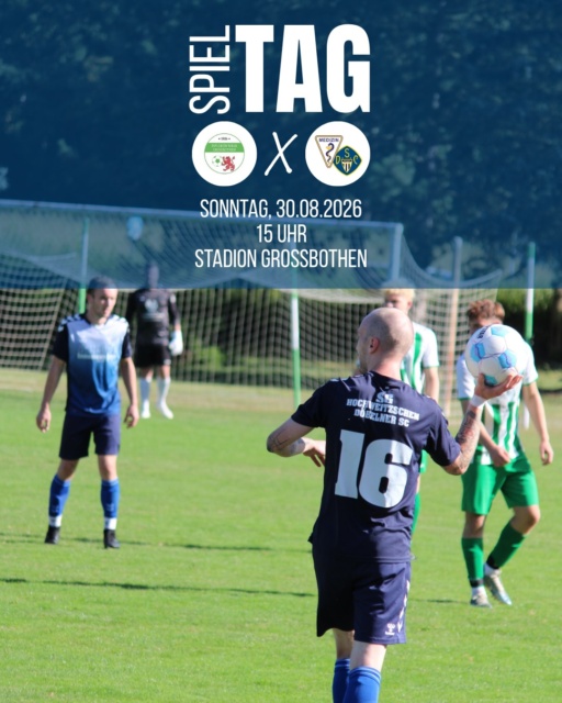 Auswärts nach GroBo🚍

Am kommenden Sonntag steht das erste Auswärtsspiel der neuen Saison an und für unsere SG geht es zum FSV Grün-Weiß Großbothen. In der vergangenen Spielzeit trafen wir inklusive Pokal gleich dreimal auf den FSV und konnten alle drei Partien, wenn auch jeweils denkbar knapp, für uns entscheiden. Der Saisonstart verlief für die Grün-Weißen allerdings deutlich erfolgreicher. Umso größer ist unsere Motivation, nach der Auftaktniederlage eine Reaktion zu zeigen und die ersten Punkte der neuen Spielzeit einzufahren. Dafür werden wir am Sonntag wieder alles reinwerfen❤️‍🔥