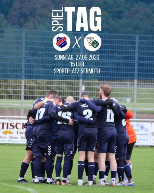 Die Eintracht wartet🔥

Am Sonntag steht bereits der fünfte Spieltag dieser Saison an und dafür geht es für unsere SG nach Sermuth. Bei der Eintracht wartet dabei ein altbekannter Gegner auf uns. Die letzten Aufeinandertreffen konnten wir souverän für uns entscheiden und auch aktuell stehen wir mit einem Sieg mehr auf dem Konto vor den Gastgebern. Dementsprechend wollen wir am Sonntag nichts anbrennen lassen und den Aufwind der vergangenen beiden Spieltage mitnehmen. Mit ordentlich Rückenwind geht es also auf den zweitschönsten Rasen Deutschlands, mit dem Ziel, auch diesmal etwas Zählbares von der Muldenvereinigung mitzunehmen❤️‍🔥